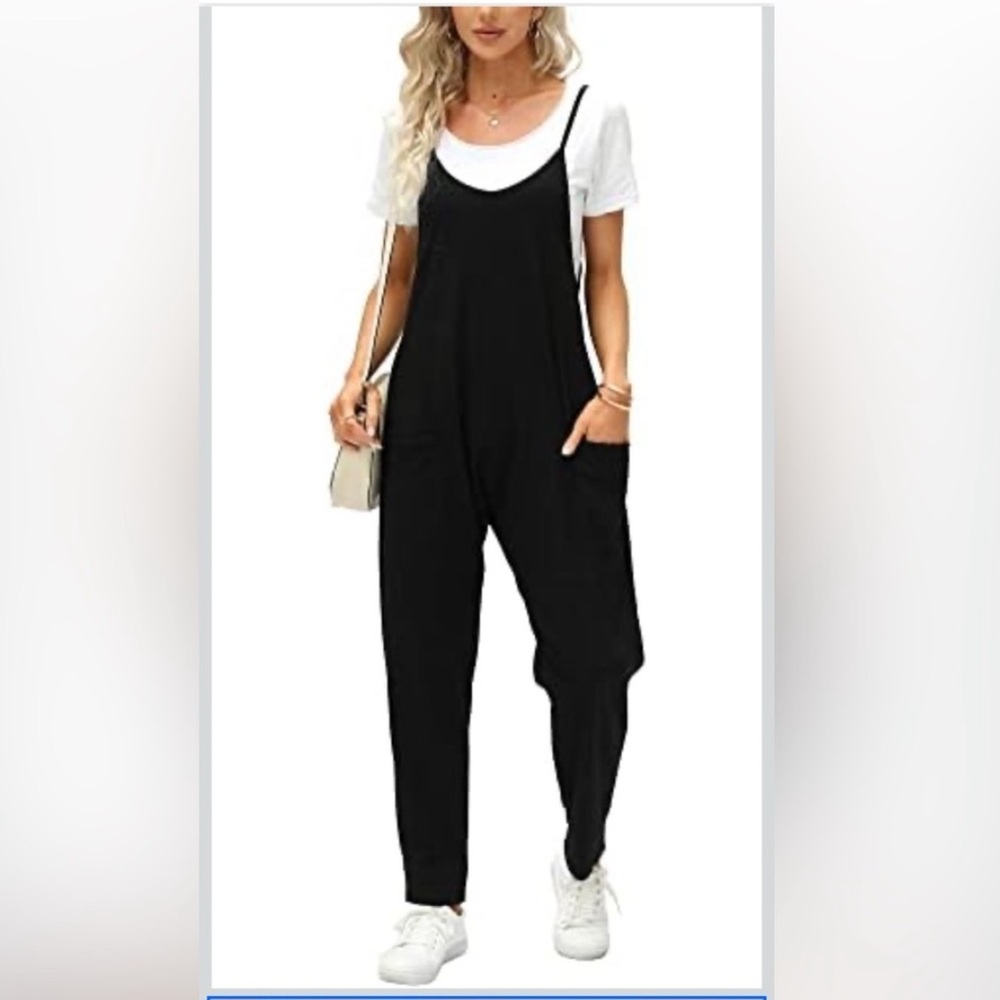 Black Sleeveless Jumpsuit - Picture 3 of 7